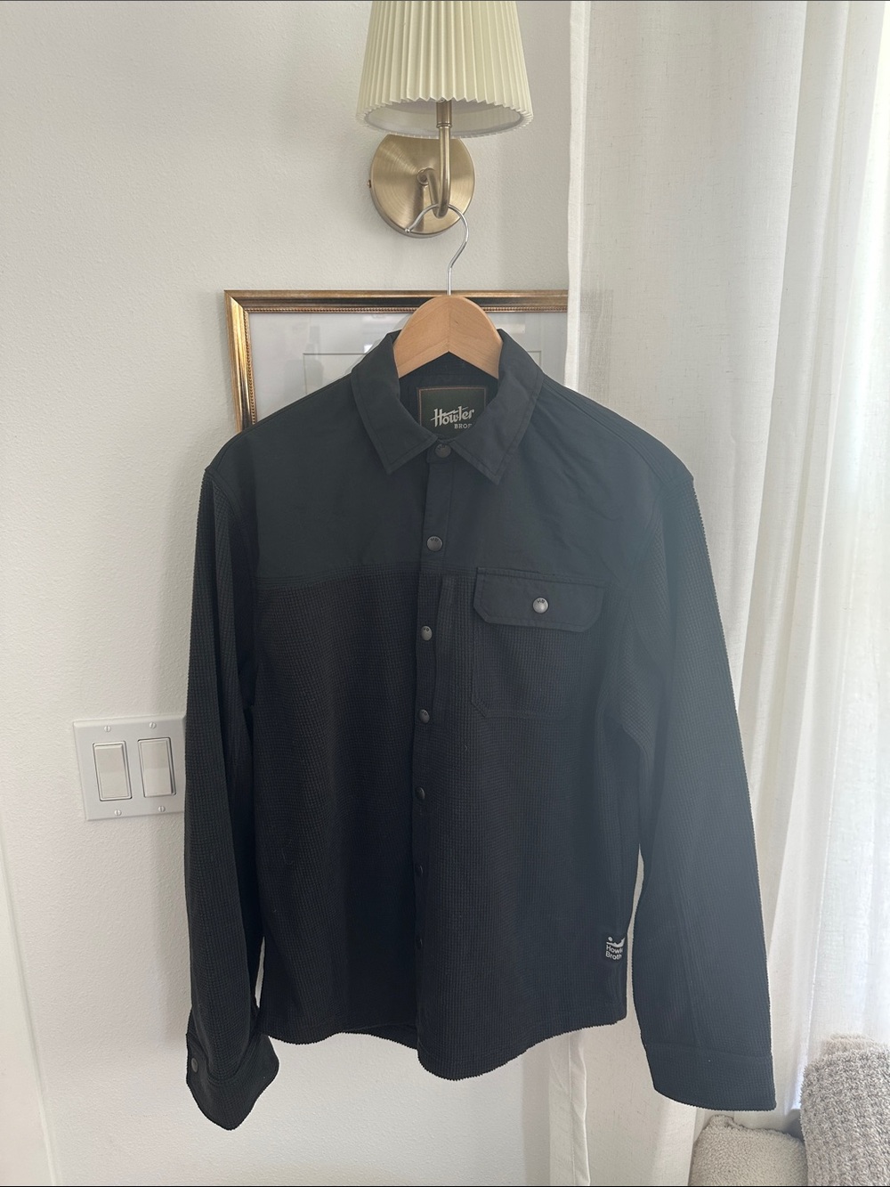 Howler Brothers Vapor Fleece Men's Black Long-Sleeve Button Shirt